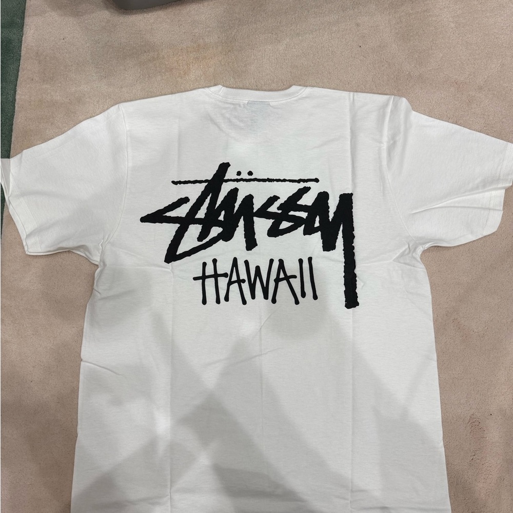 Stussy Hawaii White with Black Logo M